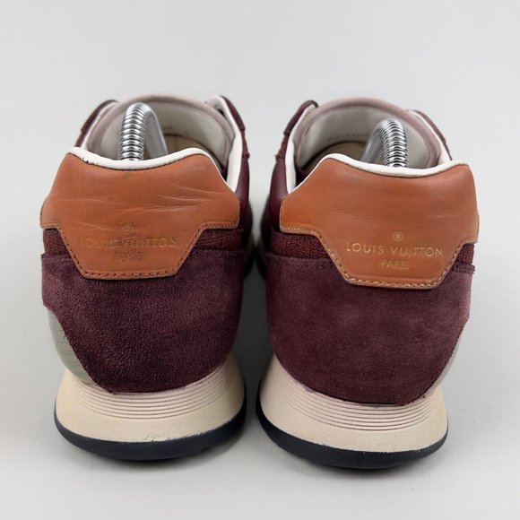 Louis Vuitton Abbesses low top trainer red suede mesh 8 LV or 9 US 42 EUR GO1106 - Picture 5 of 13
